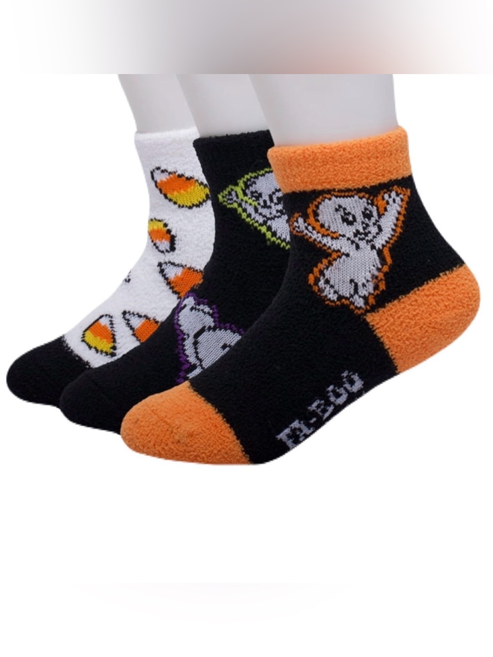 Casper The Friendly Ghost Black and Orange Cozy 3 pack Socks size 2T/3T-NWT